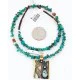 12kt Gold Filled and .925 Sterling Silver Handmade Rose Certified Authentic Navajo Turquoise Native American Necklace 371007017698