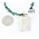 12kt Gold Filled and .925 Sterling Silver Handmade Rose Certified Authentic Navajo Turquoise Native American Necklace 371007017698
