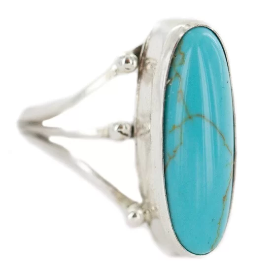 .925 Sterling Silver Navajo Certified Authentic Handmade Natural Turquoise Native American Ring size 7 1/2 96004-1 .925 Sterling Silver Navajo Certified Authentic Handmade Natural Turquoise Native American Ring size 7 1/2 96004-1