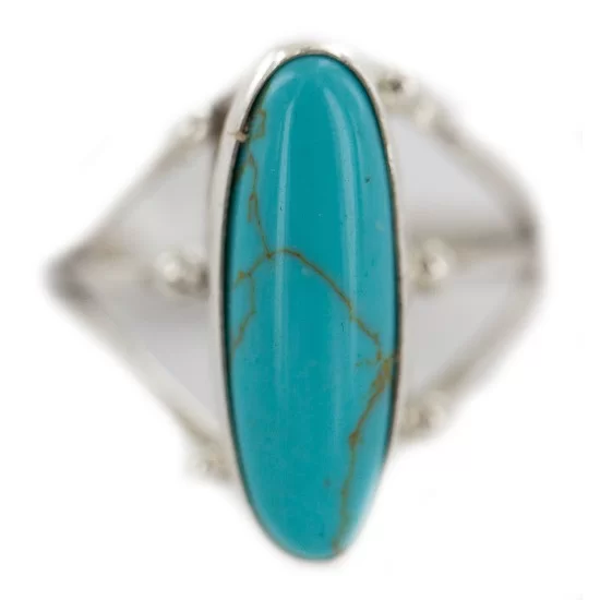.925 Sterling Silver Navajo Certified Authentic Handmade Natural Turquoise Native American Ring size 7 1/2 96004-1 .925 Sterling Silver Navajo Certified Authentic Handmade Natural Turquoise Native American Ring size 7 1/2 96004-1