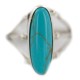 .925 Sterling Silver Navajo Certified Authentic Handmade Natural Turquoise Native American Ring Size 5 96004-3