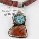 Handmade Certified Authentic Navajo .925 Sterling Silver Natural Spiny Oyster and Turquoise Native American Necklace 370959768947