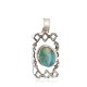 Certified Authentic Nickel Handmade Navajo Natural Turquoise Native American Necklace 12810-4