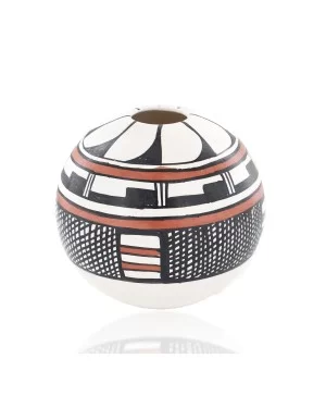 $200 Handmade Handpainted Certified Authentic Hopi R.Tsinnij Keams Canyon Native American Pottery 2 102494-6