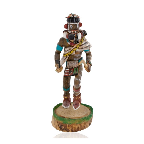 $930 Handmade Certified Authentic Hopi Old Oraibi Left Hand Native American Kachina 10877