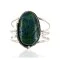 Handmade Certified Authentic Navajo .925 Sterling Silver Natural Spiderweb Turquoise Native American Bracelet  12356