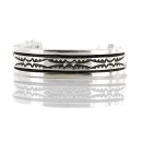 Certified Authentic Navajo .925 Sterling Silver Darin Bill Native American Bracelet 12448