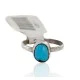 Certified Authentic 925 Sterling Silver Handmade Navajo Natural Turquoise Native American Ring  12511-2