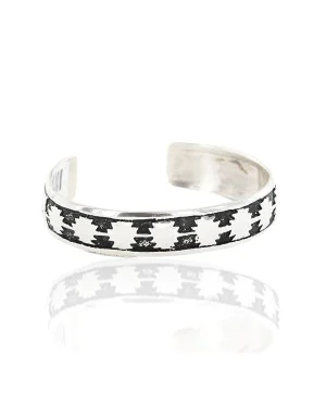 .925 Sterling Silver Handmade Certified Authentic Navajo Native American Bracelet 12536 .925 Sterling Silver Handmade Certified Authentic Navajo Native American Bracelet 12536
