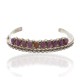 Handmade Certified Authentic Petit Point Zuni .925 Sterling Silver Natural Sugilite Native American Bracelet 12604