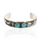12kt Gold Filled and .925 Sterling Silver Handmade Storyteller Certified Authentic Navajo Turquoise Native American Bracelet 12638 12kt Gold Filled and .925 Sterling Silver Handmade Storyteller Certified Authentic Navajo Turquoise Native American Bracelet 12638