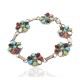 Handmade Certified Authentic Zuni .925 Sterling Silver Petit Point Natural Multicolor Native American Bracelet 12668 Handmade Certified Authentic Zuni .925 Sterling Silver Petit Point Natural Multicolor Native American Bracelet 12668