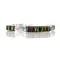 Petit Point Handmade Certified Authentic Zuni .925 Sterling Silver Multicolor Turquoise Link Native American Bracelet 12669