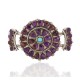 Handmade Certified Authentic Petit Point Zuni .925 Sterling Silver Natural Sugilite Turquoise Native American Bracelet 12686-2 Handmade Certified Authentic Petit Point Zuni .925 Sterling Silver Natural Sugilite Turquoise Native American Bracelet 12686-2