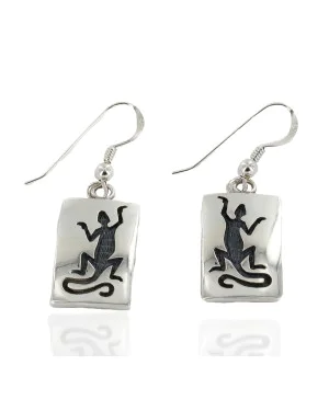 Handmade Gaco Certified Authentic Hopi .925 Sterling Silver Dangle Native American Earrings 12856-1 Handmade Gaco Certified Authentic Hopi .925 Sterling Silver Dangle Native American Earrings 12856-1