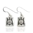 Handmade Turtle Certified Authentic Hopi .925 Sterling Silver Dangle Native American Earrings 12856-2