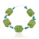 Navajo .925 Sterling Silver Natural Turquoise and Composite Gaspeite Bracelet NB151125214947 Navajo .925 Sterling Silver Natural Turquoise and Composite Gaspeite Bracelet NB151125214947
