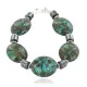 Certified Authentic Navajo .925 Sterling Silver Composite Turquoise Hematite Native American Bracelet 12892-3