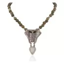 Certified Authentic Butterfly .925 Sterling Silver Handmade Navajo Natural Abalone Agate Native American Necklace 14752-15585