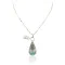 .925 Sterling Silver Handmade Certified Authentic Navajo Natural Turquoise Native American Necklace 15000-1