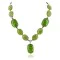 Certified Authentic Navajo .925 Sterling Silver Composite Gaspeite Native American Necklace 15390