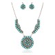 Handmade Certified Authentic Navajo .925 Sterling Silver Natural Turquoise Set Native American Necklace Earrings 15749-17945