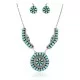 Handmade Certified Authentic Navajo .925 Sterling Silver Natural Turquoise Set Native American Necklace Earrings 15749-17945 Handmade Certified Authentic Navajo .925 Sterling Silver Natural Turquoise Set Native American Necklace Earrings 15749-17945