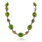 Certified Authentic Navajo .925 Sterling Silver Agate and Composite Gaspeite Native American Necklace 16021