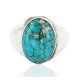 Handmade Certified Authentic Navajo .925 Sterling Silver Natural Turquoise Native American Ring  16448