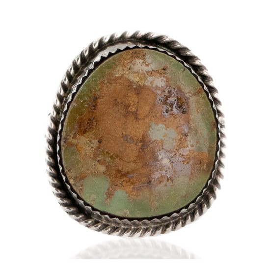 Handmade Certified Authentic Signed by M Navajo .925 Sterling Silver Natural Turquoise Native American Ring  16459