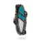925 Sterling Silver Handmade Certified Authentic Signed Navajo Natural Turquoise Coral and Mother of Pearl Native American Ring  1650