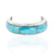 Handmade Certified Authentic Inlaid Signed Navajo .925 Sterling Silver Natural Turquoise Native American Ring  16625