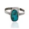 925 Sterling Silver Handmade Certified Authentic Navajo Natural Turquoise Native American Ring  16803-0