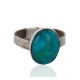 925 Sterling Silver Handmade Certified Authentic Navajo Natural Turquoise Native American Ring  16803-00