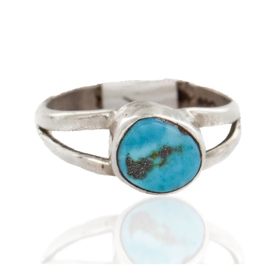 Rare 925 Sterling Silver Handmade Certified Authentic Navajo Natural Turquoise Native American Ring 16803-0000 Rare 925 Sterling Silver Handmade Certified Authentic Navajo Natural Turquoise Native American Ring 16803-0000
