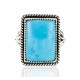 Handmade Certified Authentic Navajo .925 Sterling Silver Natural Turquoise Native American Ring  16945