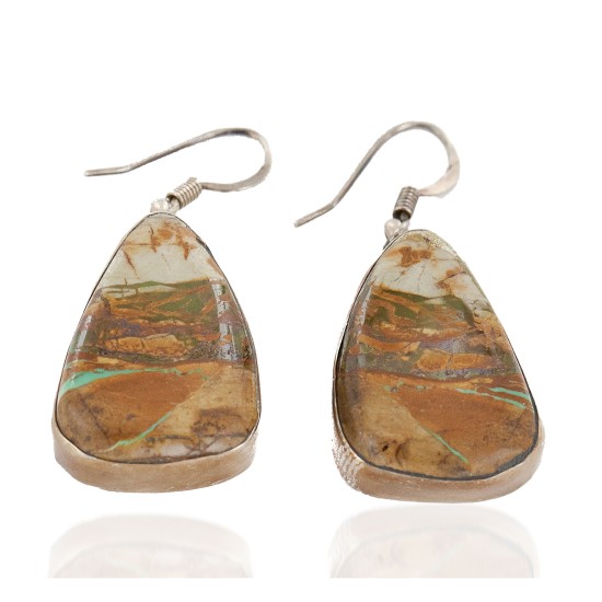 Handmade Certified Authentic Signed by Shay .925 Sterling Silver Natural Boulder Turquoise Dangle Native American Earrings 17948 Handmade Certified Authentic Signed by Shay .925 Sterling Silver Natural Boulder Turquoise Dangle Native American Earrings 17948
