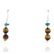 Certified Authentic Navajo .925 Sterling Silver Hooks Natural Turquoise and Tigers Eye Native American Earrings 18068-2-2 Certified Authentic Navajo .925 Sterling Silver Hooks Natural Turquoise and Tigers Eye Native American Earrings 18068-2-2