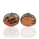 Handmade Navajo Certified Authentic .925 Sterling Silver Spiny Oyster Native American Stud Earrings 18185-1