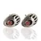 Handmade Bear Paw Certified Authentic Turtle .925 Sterling Silver Coral Native American Stud Earrings 18185-6