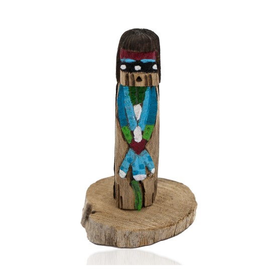 $60 Handmade Certified Authentic Signed Zuni Warrior Native American Kachina 19134