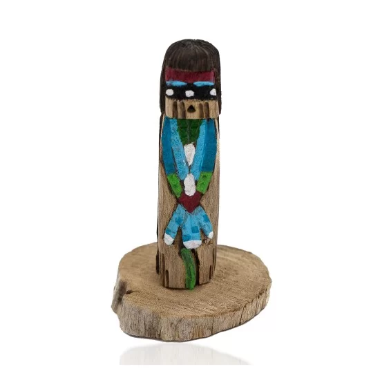 $60 Handmade Certified Authentic Signed Zuni Warrior Native American Kachina 19134 $60 Handmade Certified Authentic Signed Zuni Warrior Native American Kachina 19134
