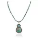.925 Sterling Silver Handmade Certified Authentic Navajo Turquoise Jasper Native American Necklace  24116-102248