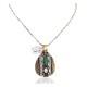 12kt Gold Filled .925 Sterling Silver Handmade Certified Authentic Navajo Natural Malachite Native American Necklace 24120