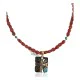Certified Authentic 12kt Gold Filled and .925 Sterling Silver Handmade Cross Turquoise Red Jasper Native American Necklace 24300-16047-5 Certified Authentic 12kt Gold Filled and .925 Sterling Silver Handmade Cross Turquoise Red Jasper Native American Necklace 24300-16047-5
