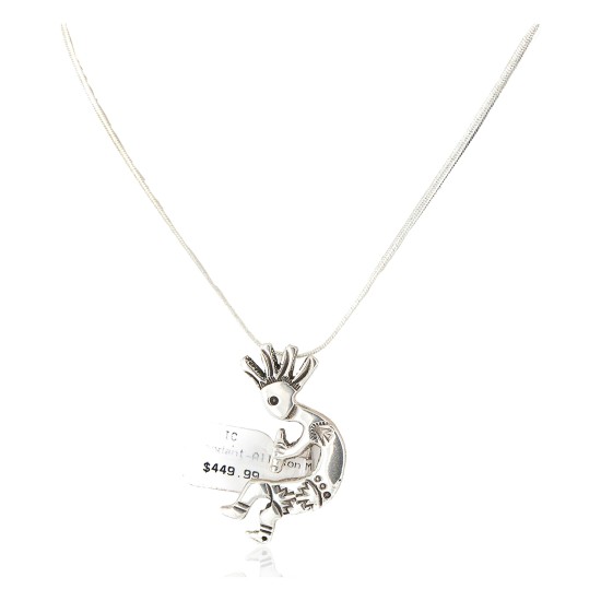 Certified Authentic Kokopelli Navajo .925 Sterling Silver Native American Pin and Pendant 24329
