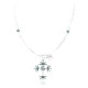 Handmade Cross Certified Authentic Zuni .925 Sterling Silver Petit Point Turquoise Quartz Native American Necklace  24367-16076-101