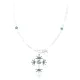 Handmade Cross Certified Authentic Zuni .925 Sterling Silver Petit Point Turquoise Quartz Native American Necklace  24367-16076-101