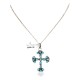 Handmade Cross Certified Authentic Zuni .925 Sterling Silver Natural Turquoise Native American Necklace 24368 Handmade Cross Certified Authentic Zuni .925 Sterling Silver Natural Turquoise Native American Necklace 24368