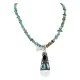 Certified Authentic .925 Sterling Silver Handmade Natural Turquoise Black Onyx Native American Necklace 24422-4-16070